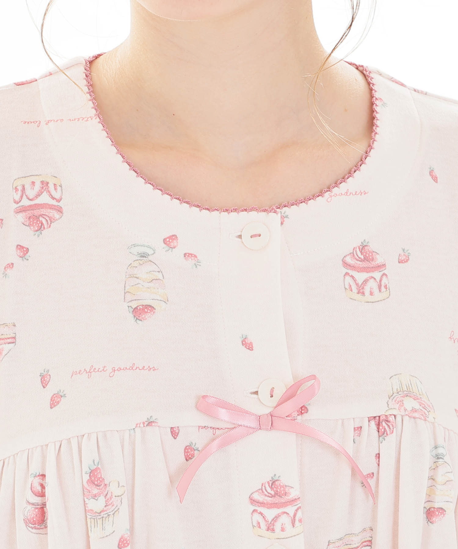 スムーススイーツギャザーパジャマ_パジャマ&ルームウェア-セットアップ_ピンク_3