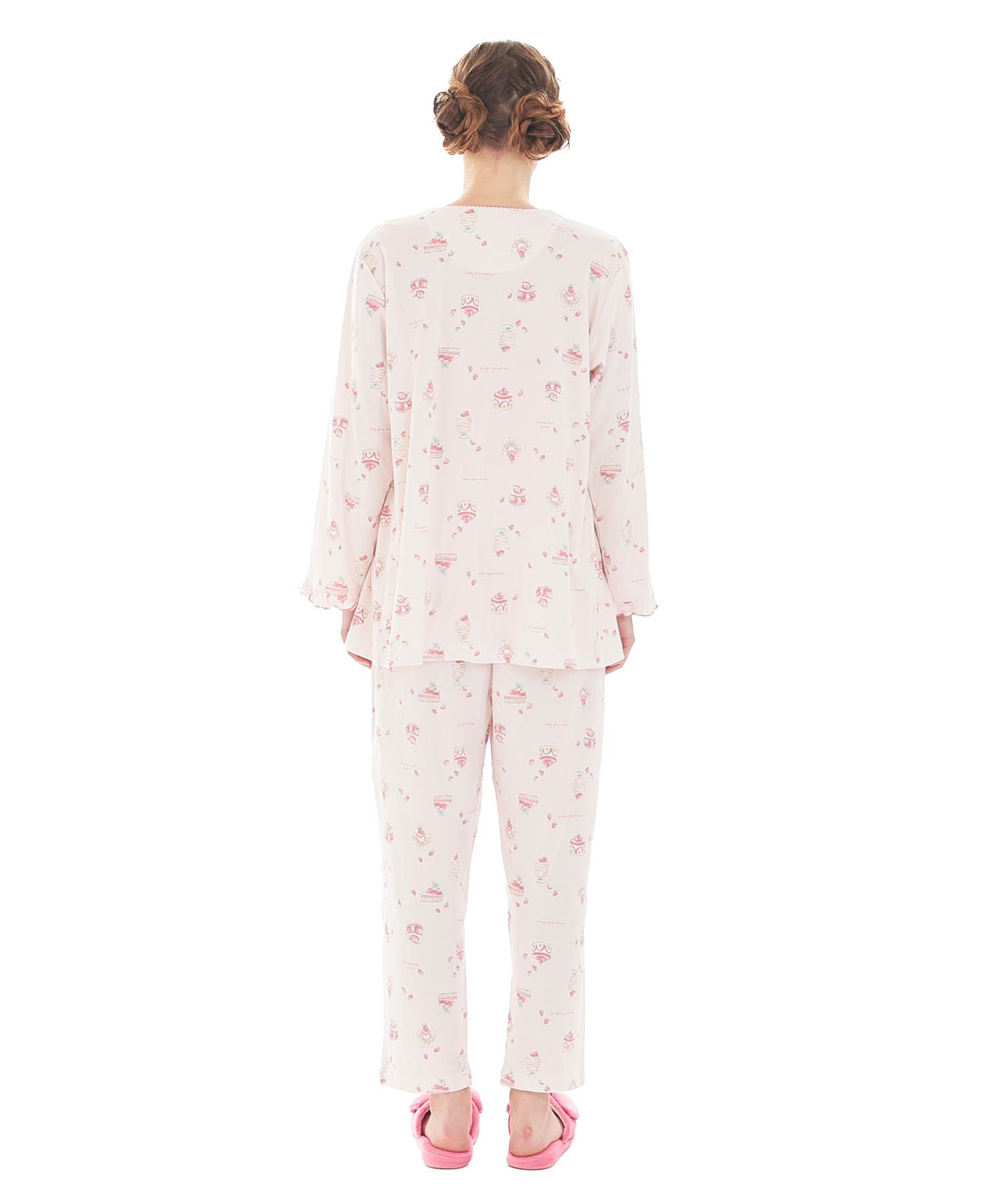 スムーススイーツギャザーパジャマ_パジャマ&ルームウェア-セットアップ_ピンク_6