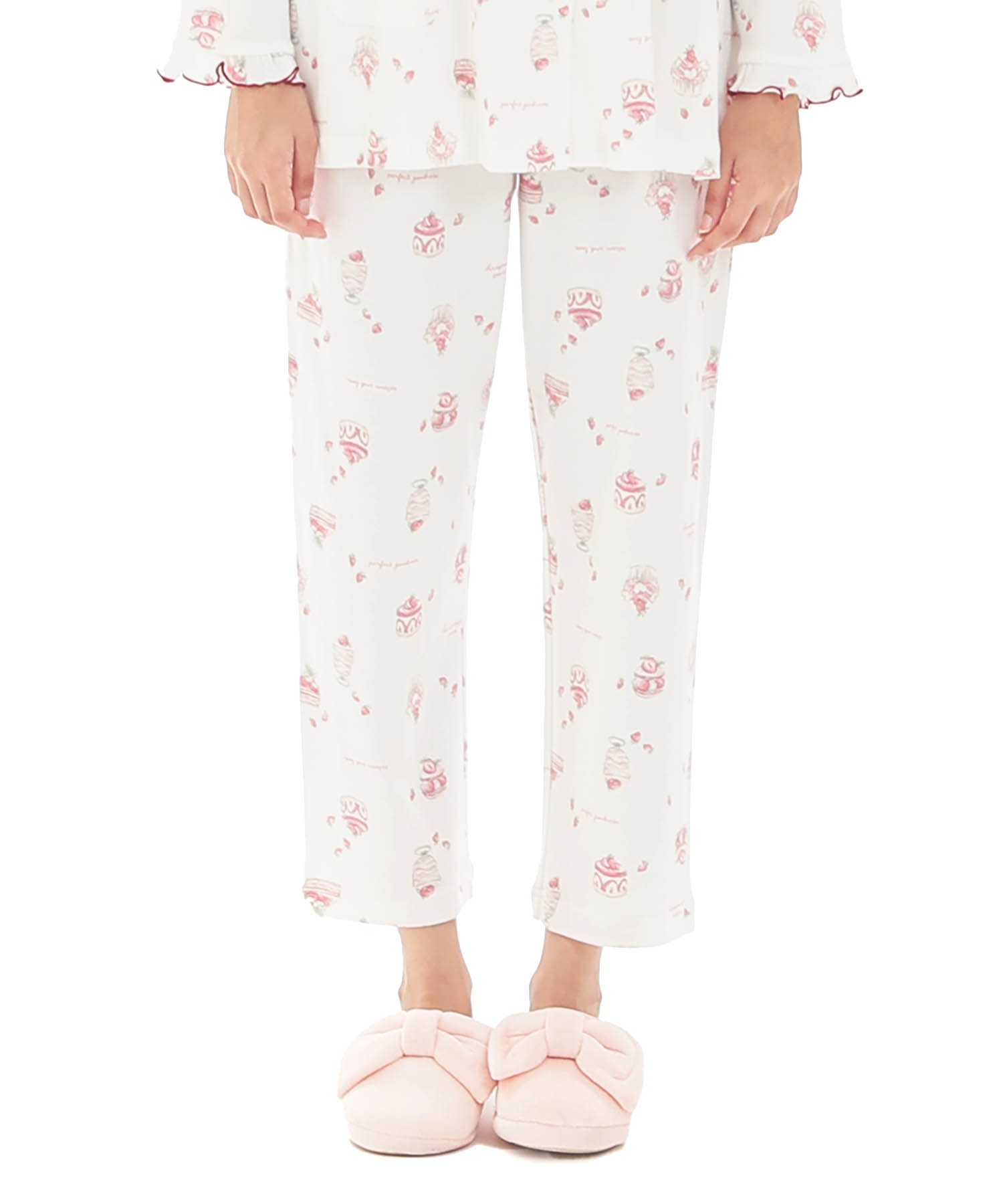 スムーススイーツギャザーパジャマ_パジャマ&ルームウェア-セットアップ_ホワイト_5