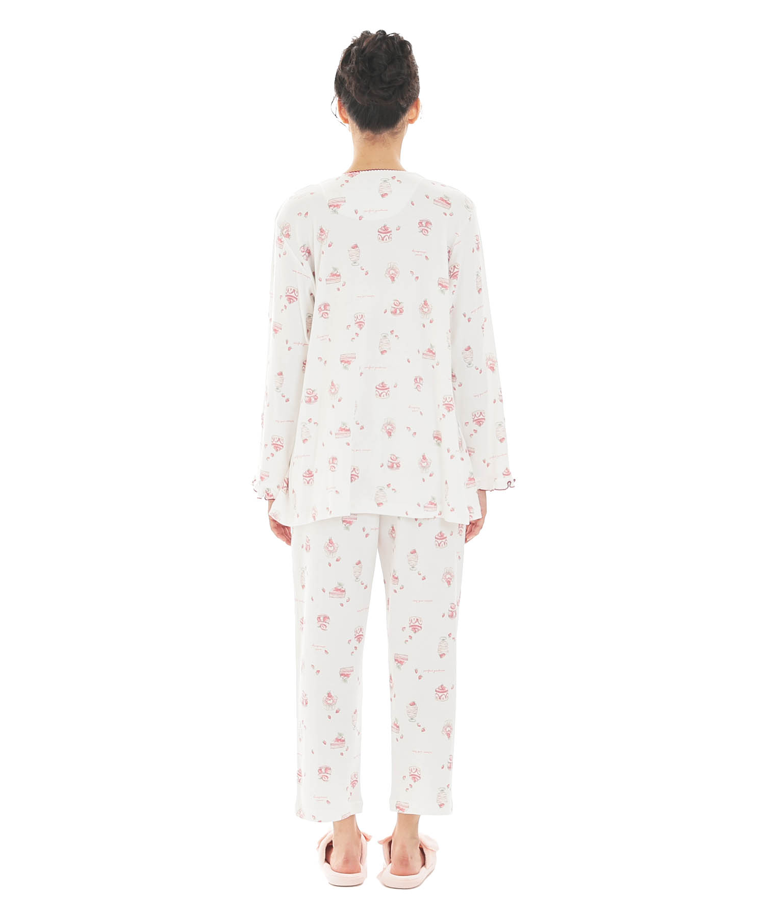 スムーススイーツギャザーパジャマ_パジャマ&ルームウェア-セットアップ_ホワイト_6