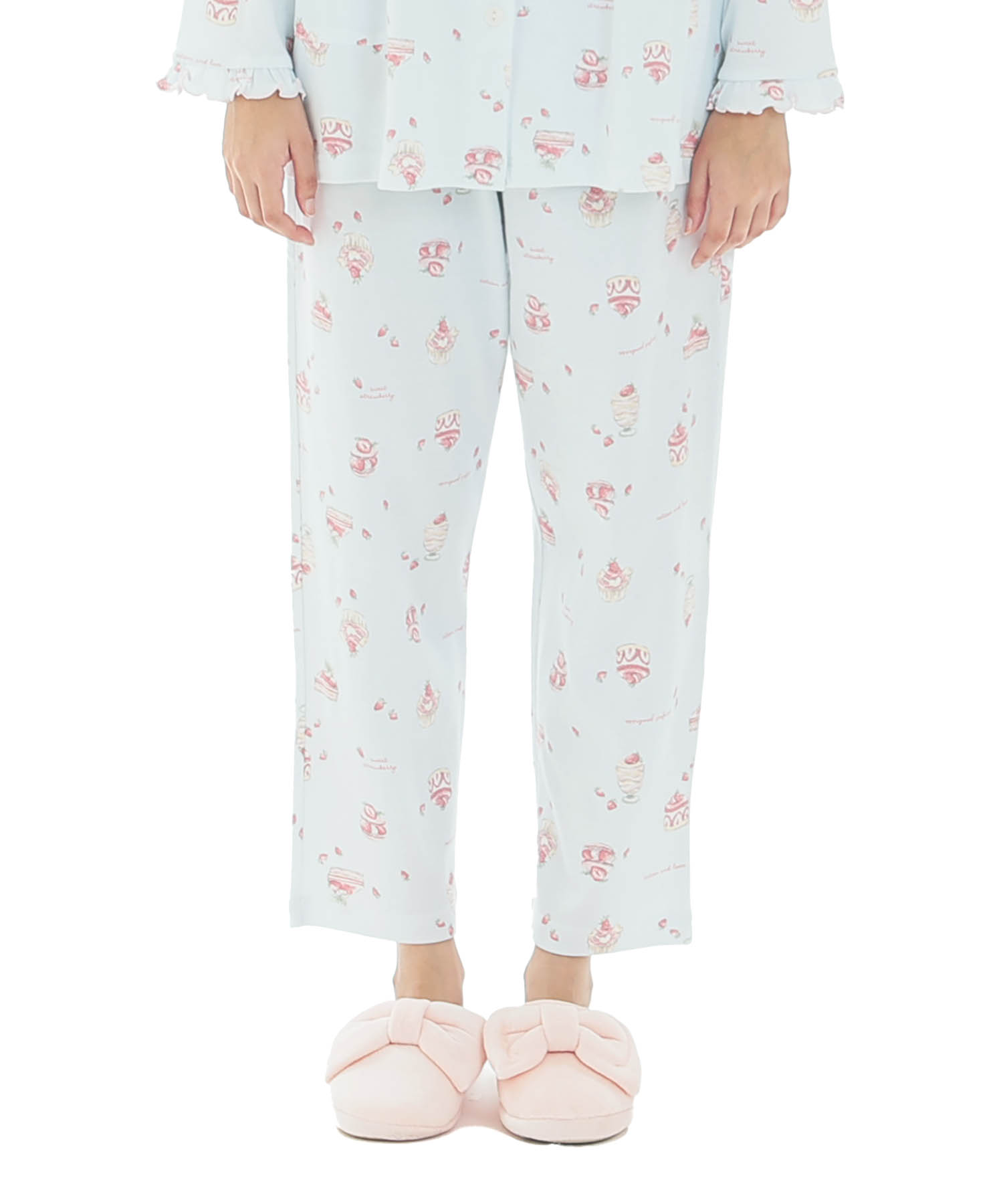 スムーススイーツギャザーパジャマ_パジャマ&ルームウェア-セットアップ_ブルー_5