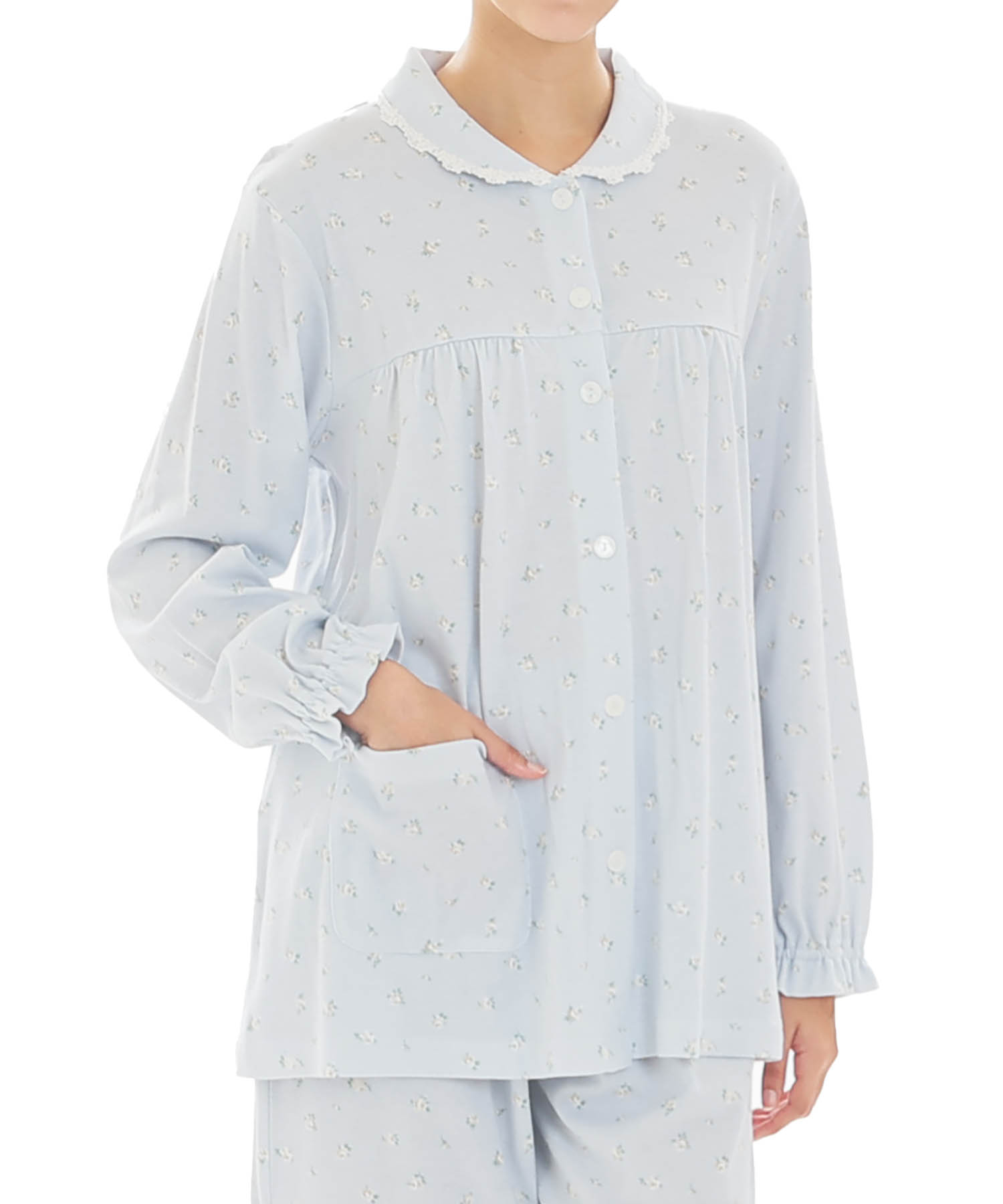 スムース小花ギャザーパジャマ