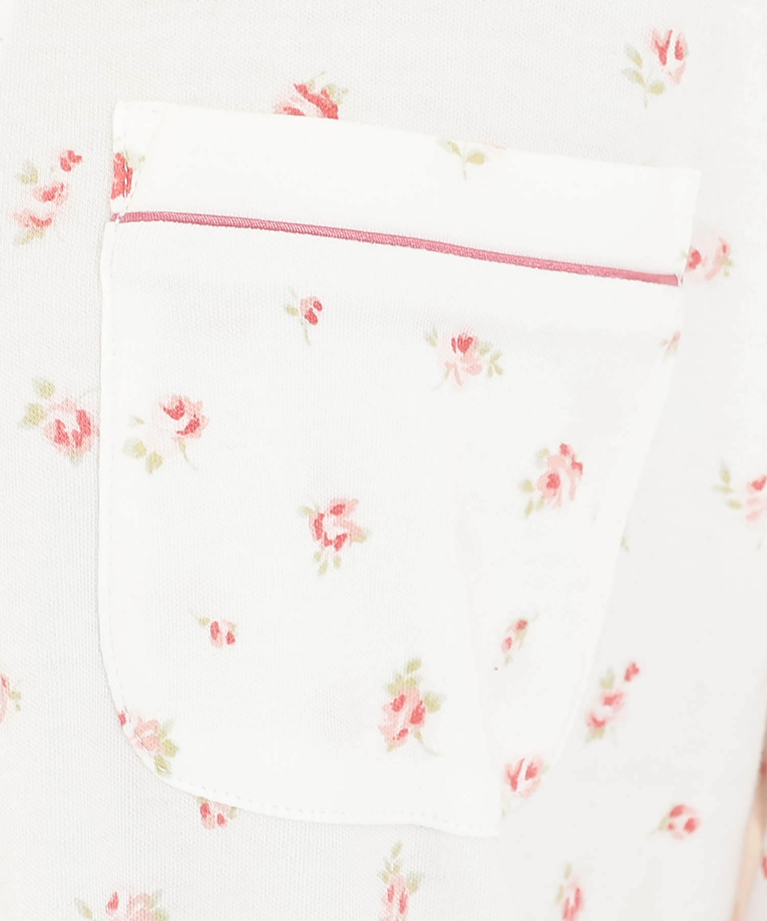 スムース小花シャツパジャマ_パジャマ&ルームウェア-セットアップ_ホワイト_4