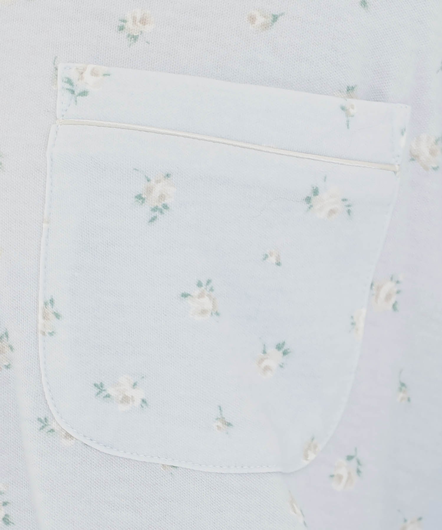 スムース小花シャツパジャマ_パジャマ&ルームウェア-セットアップ_ブルー_4