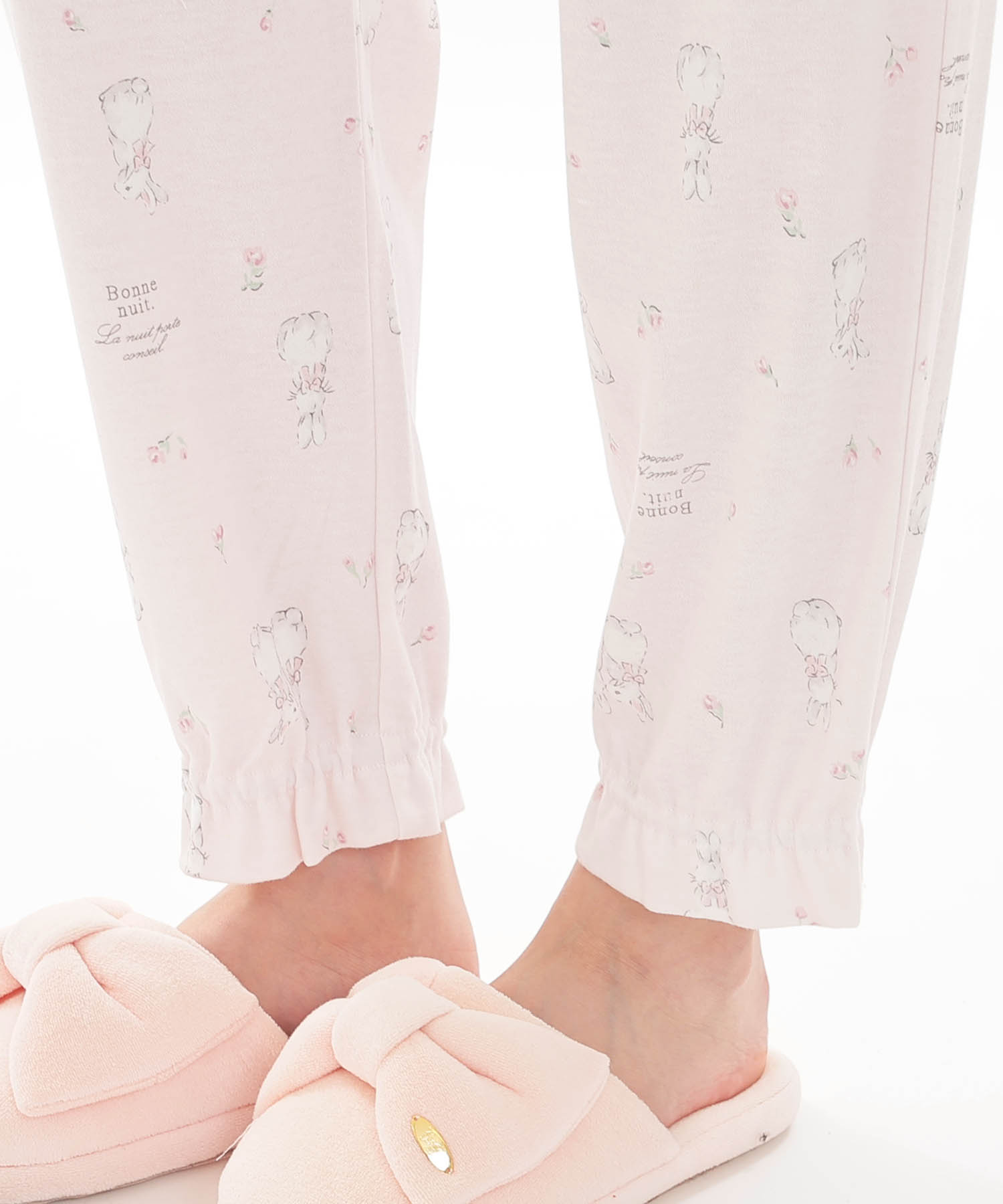 スムースうさぎローズフェミニンパジャマ_パジャマ&ルームウェア-セットアップ_ピンク_7