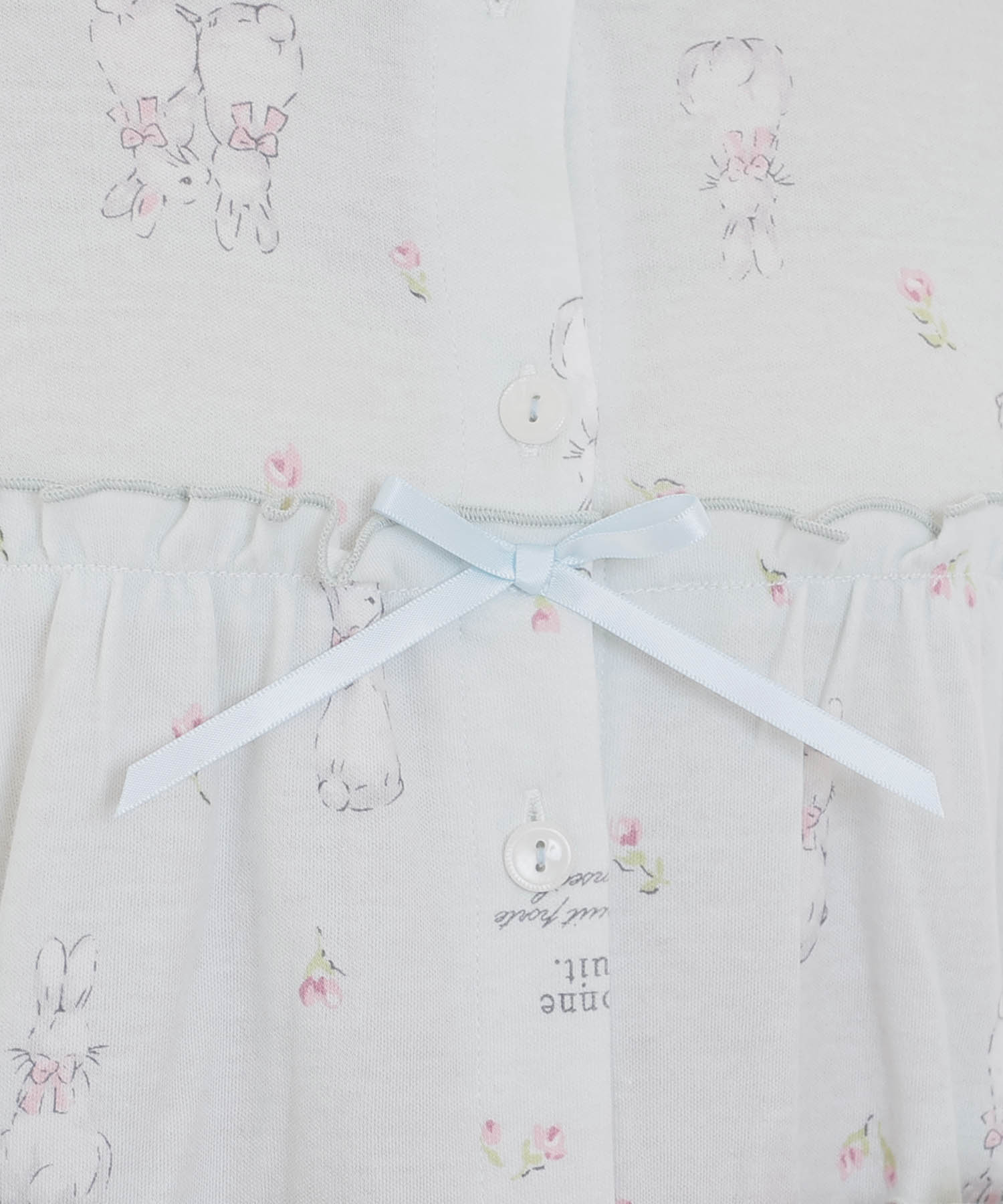 スムースうさぎローズフェミニンパジャマ_パジャマ&ルームウェア-セットアップ_ブルー_4