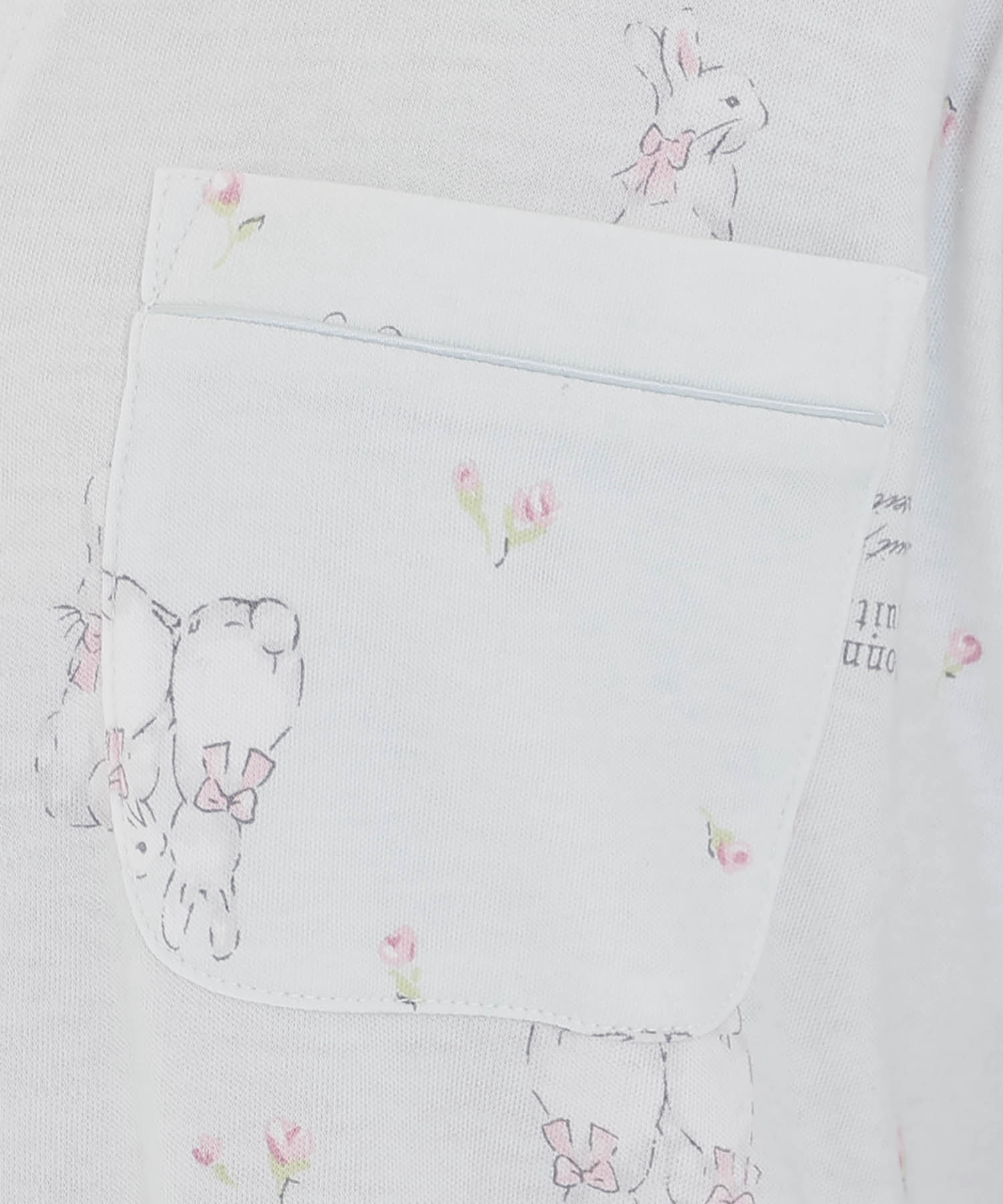 スムースうさぎローズシャツパジャマ_パジャマ&ルームウェア-セットアップ_ブルー_4