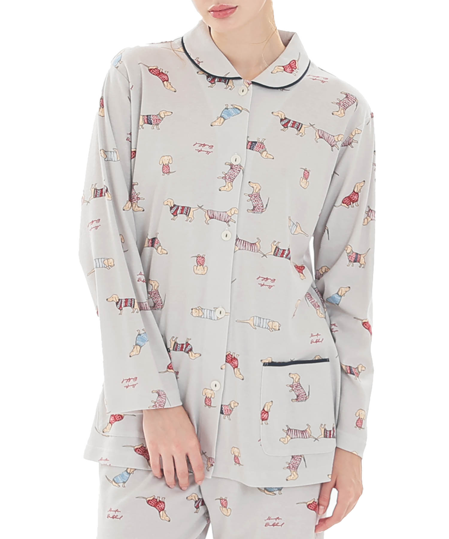 スムースダックスフンドシャツパジャマ