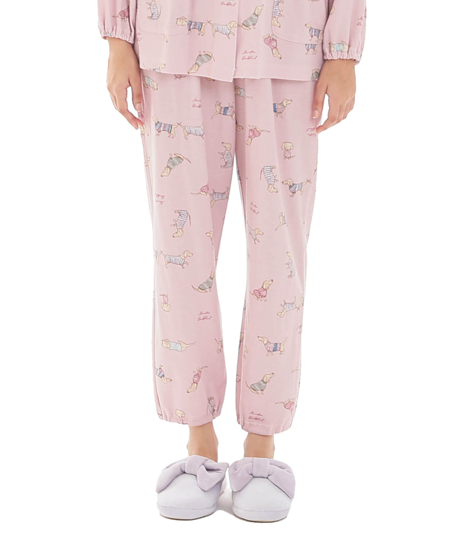 スムースダックスフンドパジャマ_パジャマ&ルームウェア-セットアップ_ピンク_5