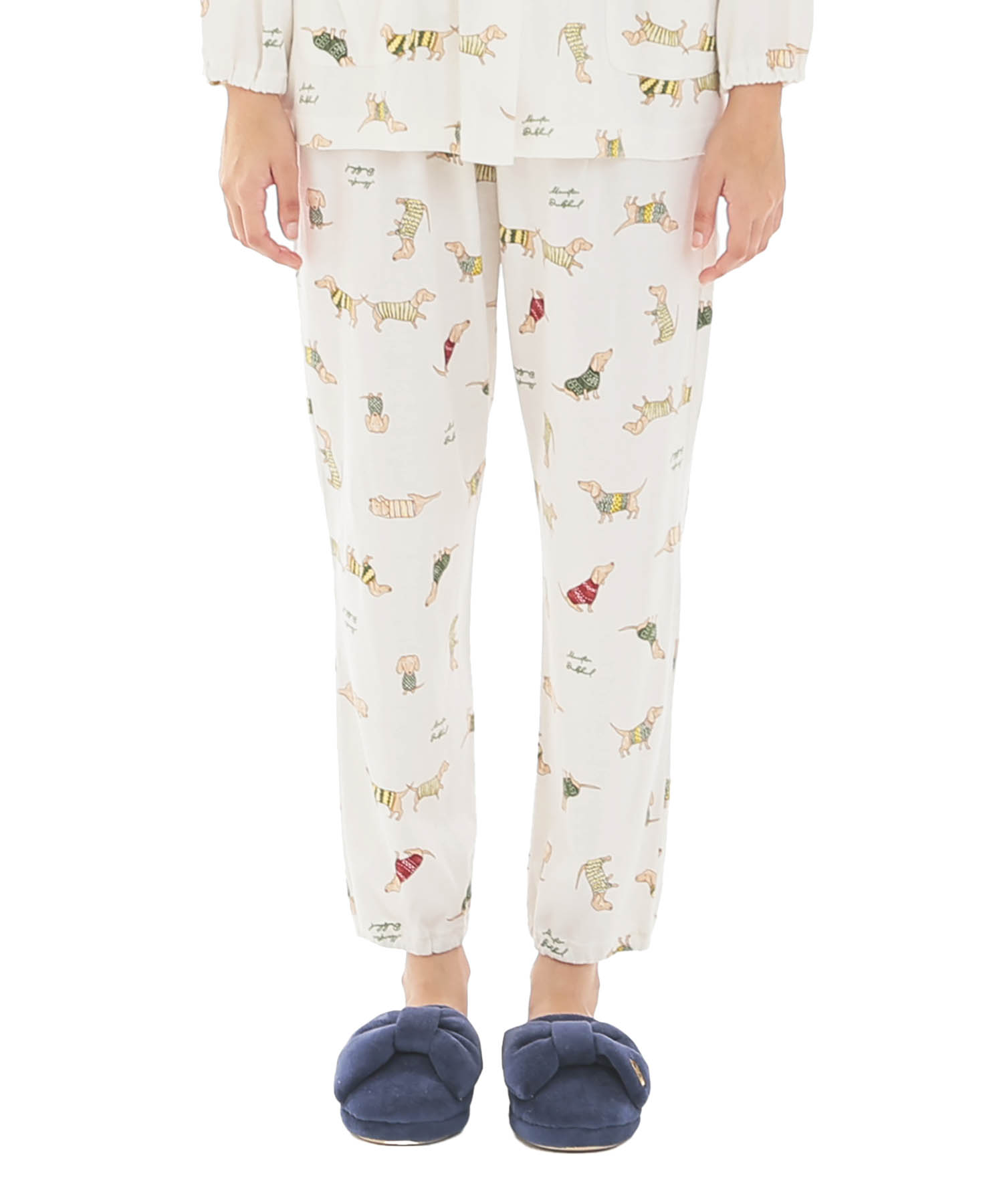 スムースダックスフンドパジャマ_パジャマ&ルームウェア-セットアップ_ホワイト_5