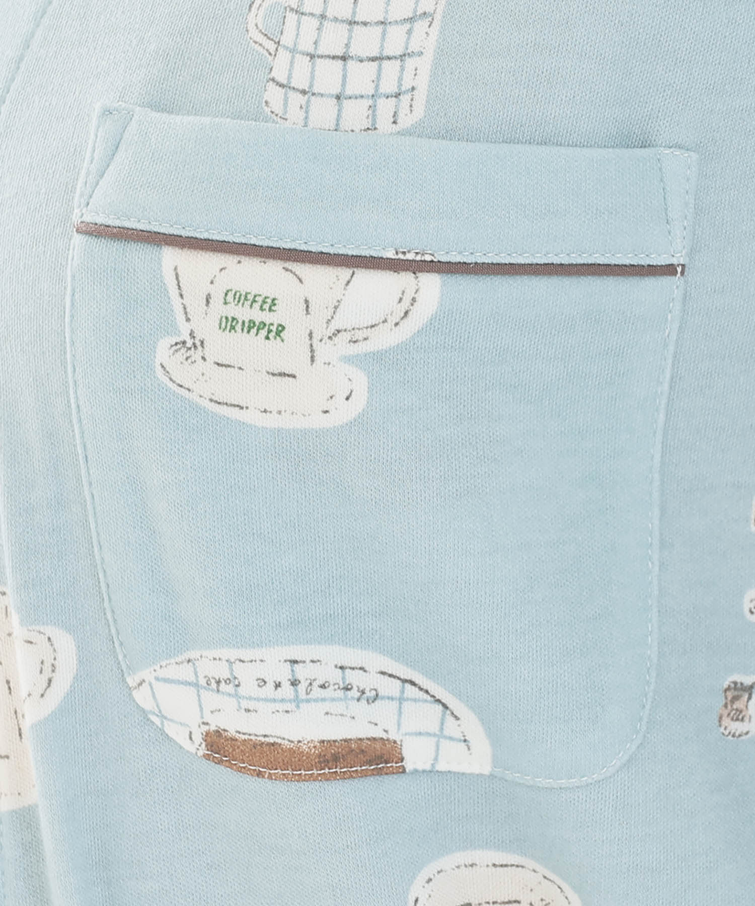 スムースコーヒーシャツパジャマ_パジャマ&ルームウェア-セットアップ_ブルー_4