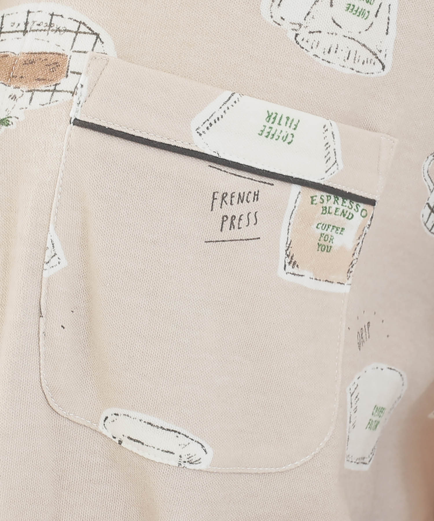 スムースコーヒーシャツパジャマ_パジャマ&ルームウェア-セットアップ_ブラウン_4