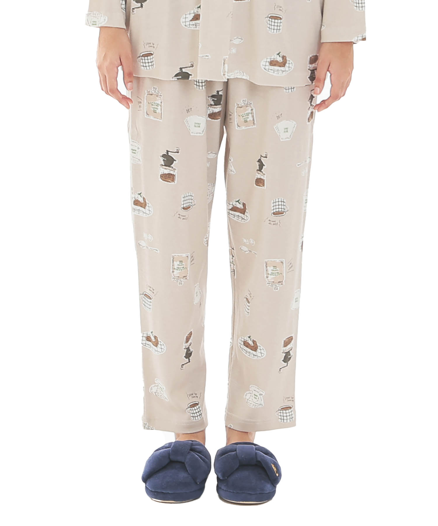 スムースコーヒーシャツパジャマ_パジャマ&ルームウェア-セットアップ_ブラウン_5