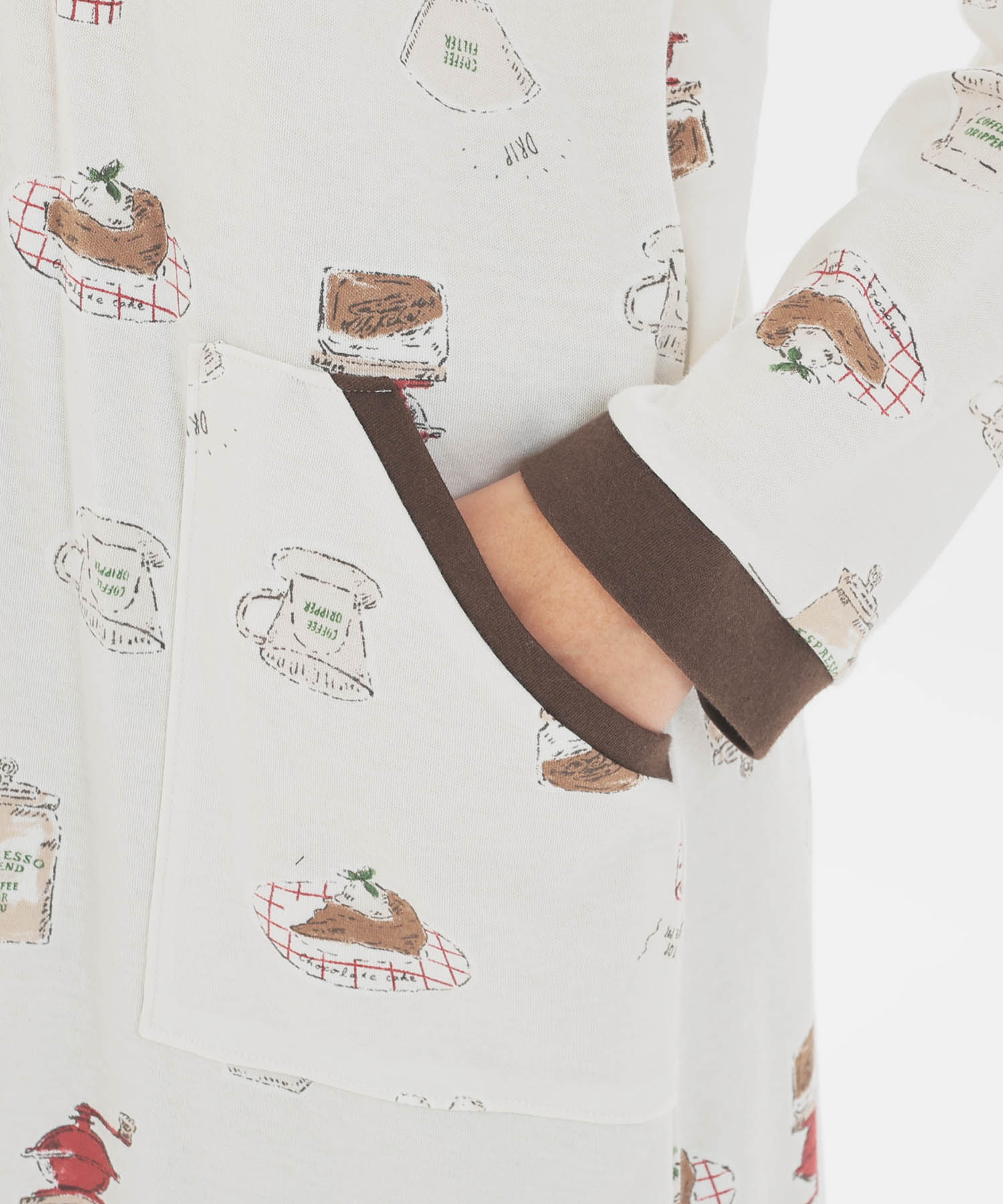 スムースコーヒーチュニックパジャマ_パジャマ&ルームウェア-セットアップ_ホワイト_4