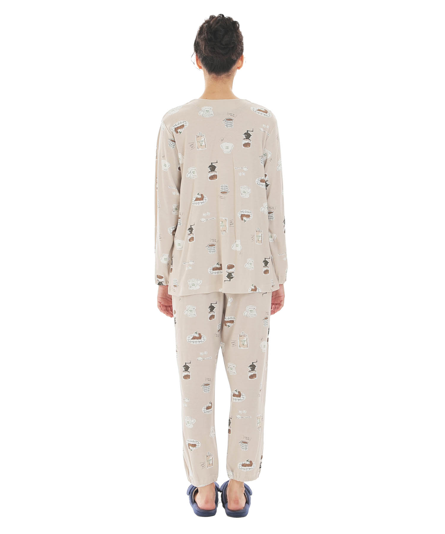 スムースコーヒーパジャマ_パジャマ&ルームウェア-セットアップ_ブラウン_7
