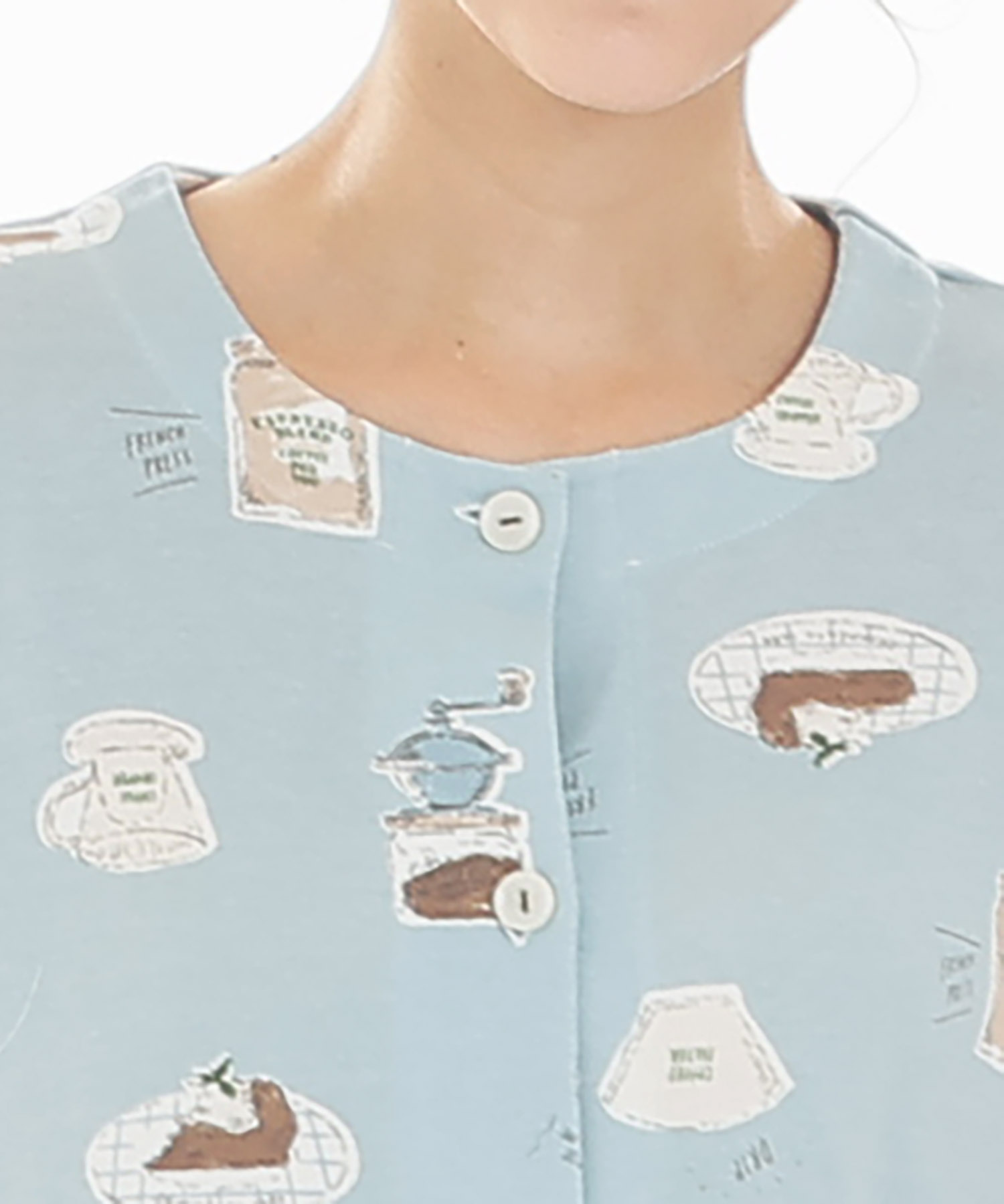 スムースコーヒーパジャマ_パジャマ&ルームウェア-セットアップ_ブルー_3