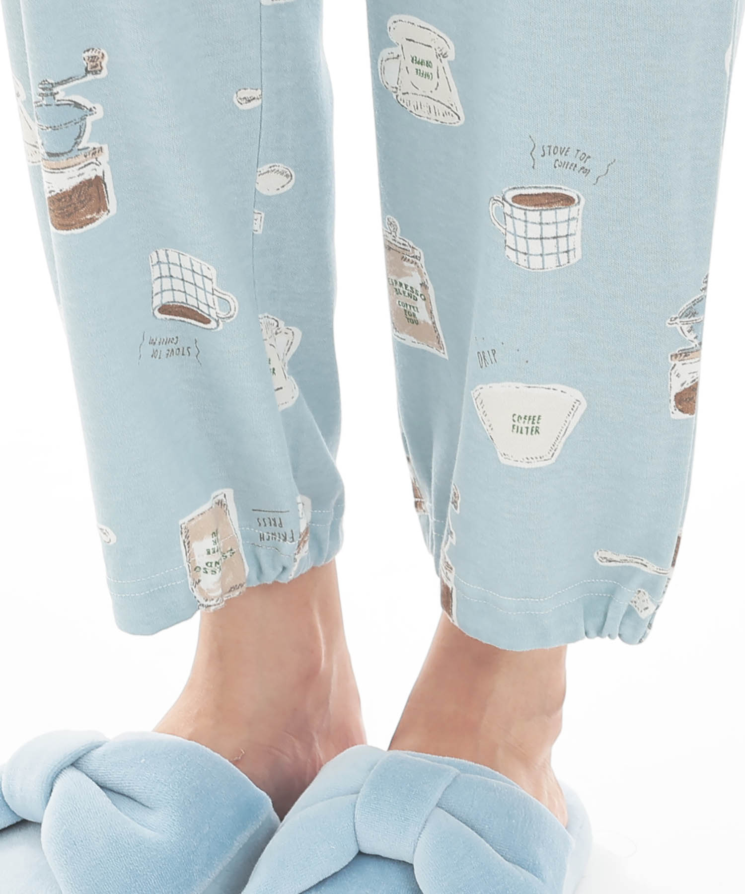 スムースコーヒーパジャマ_パジャマ&ルームウェア-セットアップ_ブルー_6