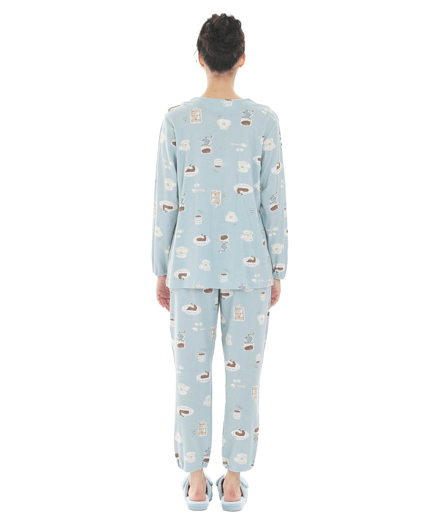 スムースコーヒーパジャマ_パジャマ&ルームウェア-セットアップ_ブルー_7