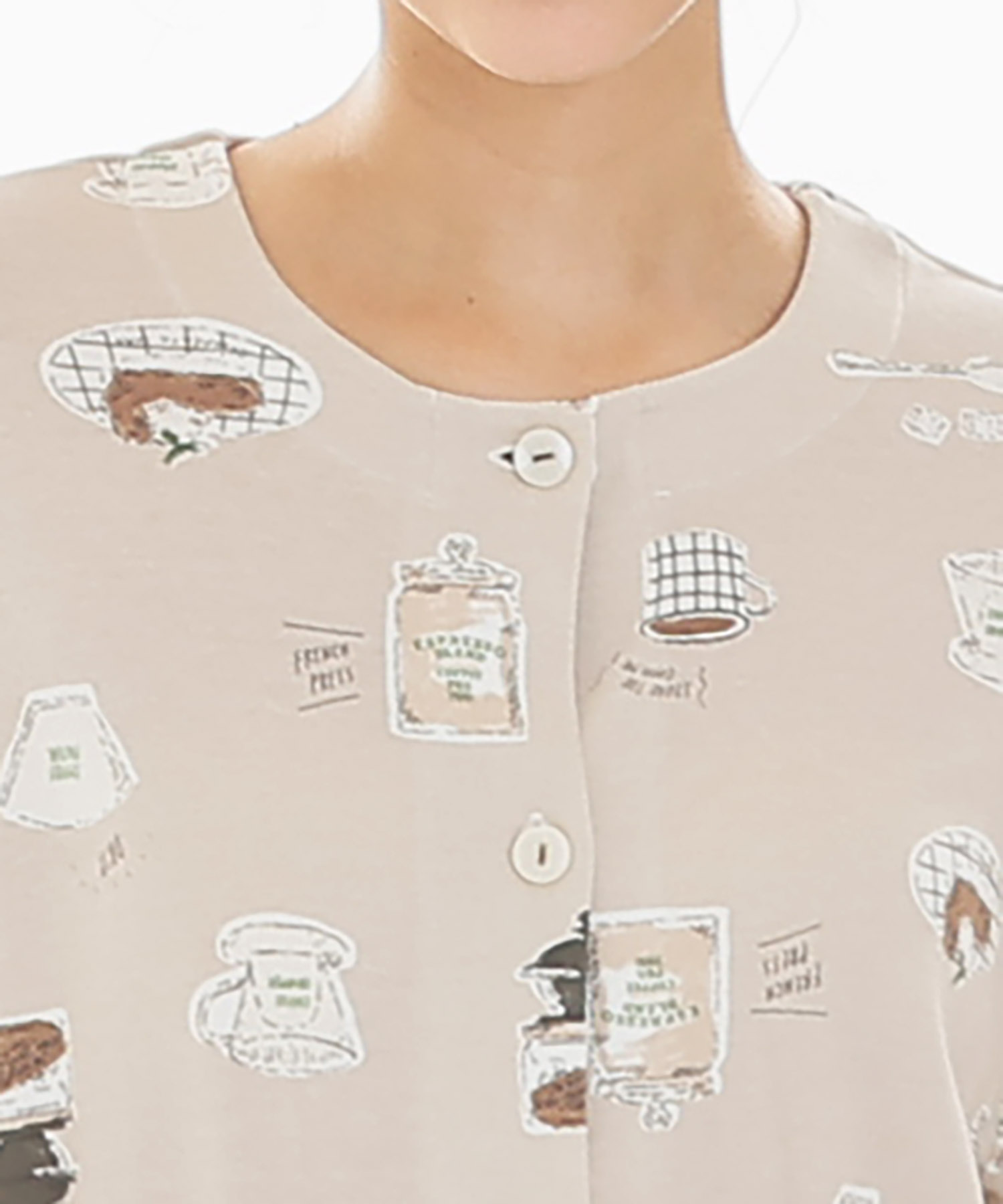 スムースコーヒーパジャマ_パジャマ&ルームウェア-セットアップ_ブラウン_3