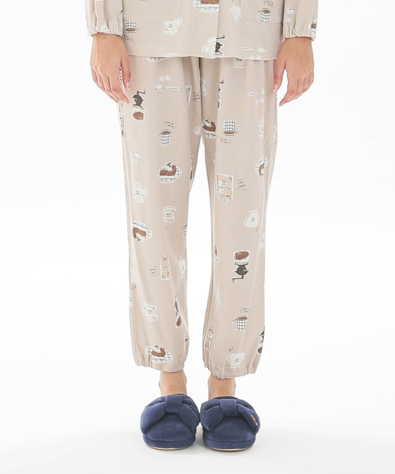 スムースコーヒーパジャマ_パジャマ&ルームウェア-セットアップ_ブラウン_5