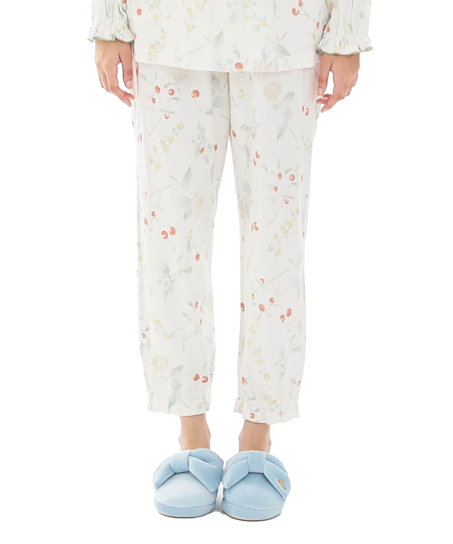 スムースフラワーベリーフリルパジャマ_パジャマ&ルームウェア-セットアップ_ホワイト_6