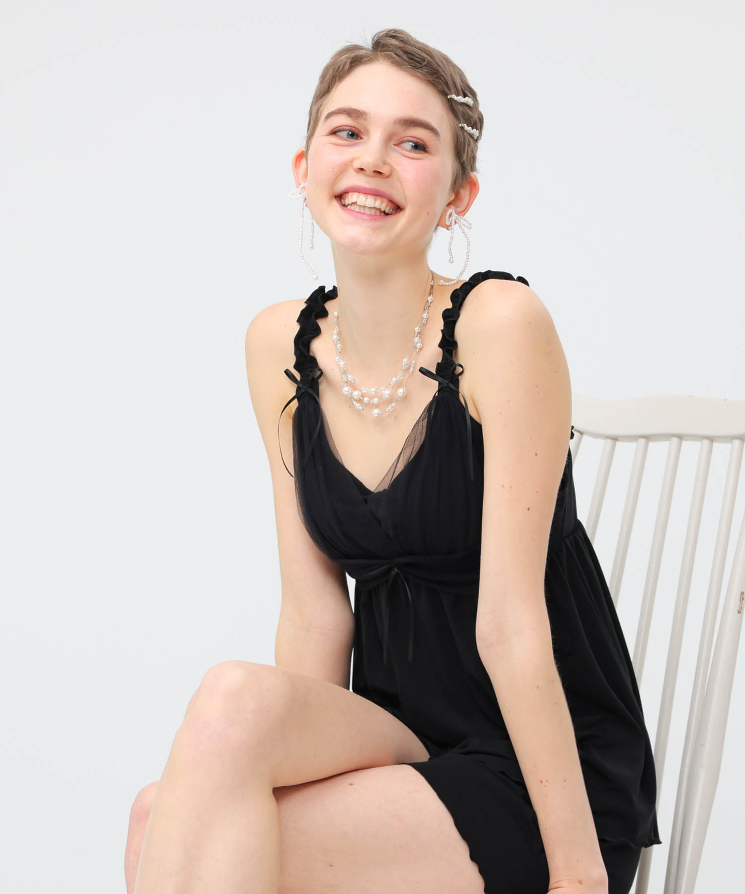 【WEB限定】ヒロインナイトセットアップ_パジャマ&ルームウェア-セットアップ_ブラック_2