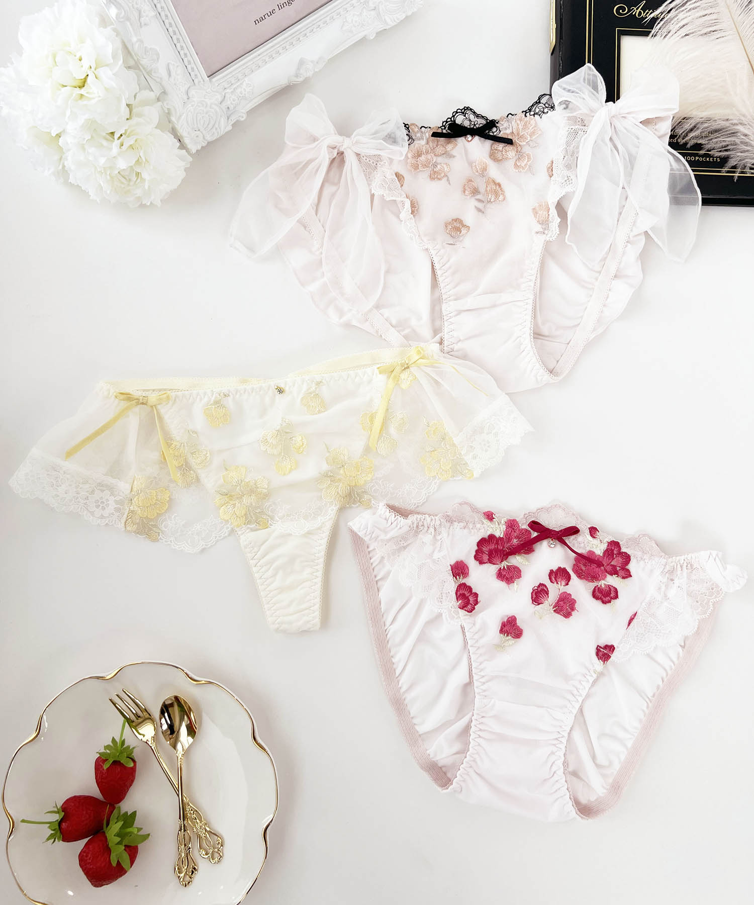 リリアンサイドリボンショーツ_ランジェリー・下着-ショーツ-サイドリボンショーツ_ピンク_4