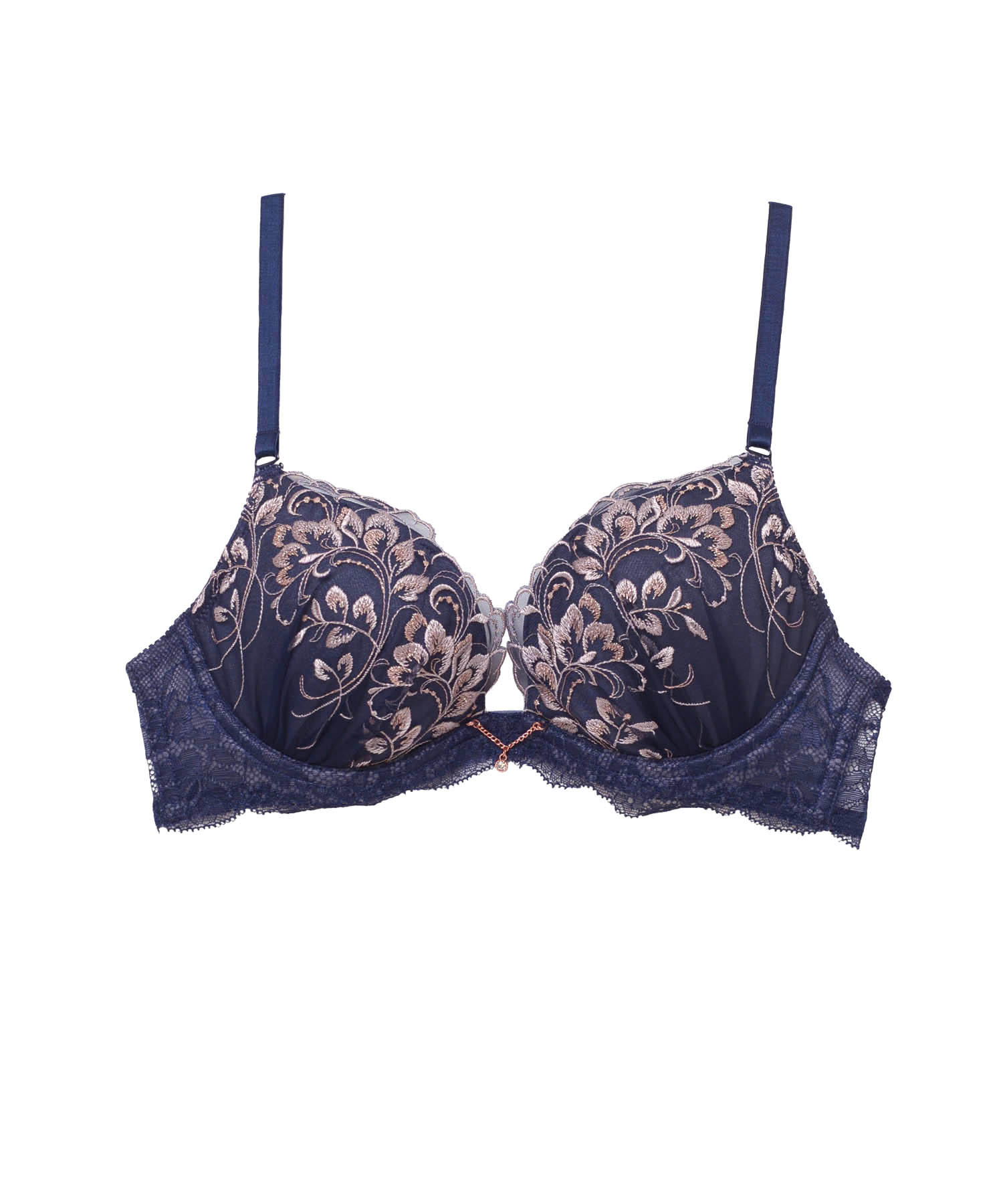 レジーナBcup-Ccup_ランジェリー・下着-ブラジャー-モールドカップブラ(Lワイヤー)_ネイビー_4