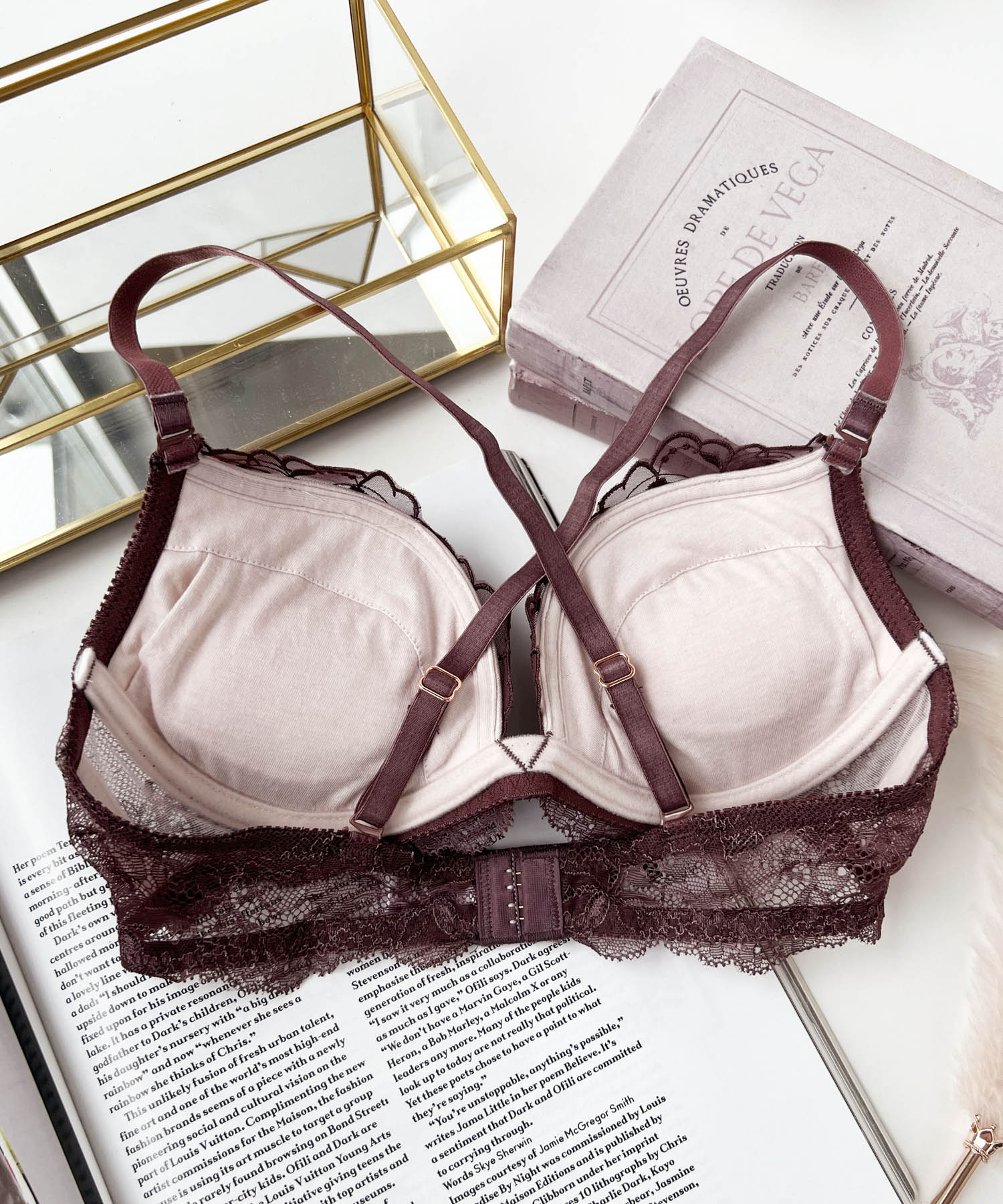 レジーナDcup-Ecup_ランジェリー・下着-ブラジャー-モールドカップブラ(Lワイヤー)_ブラウン_8