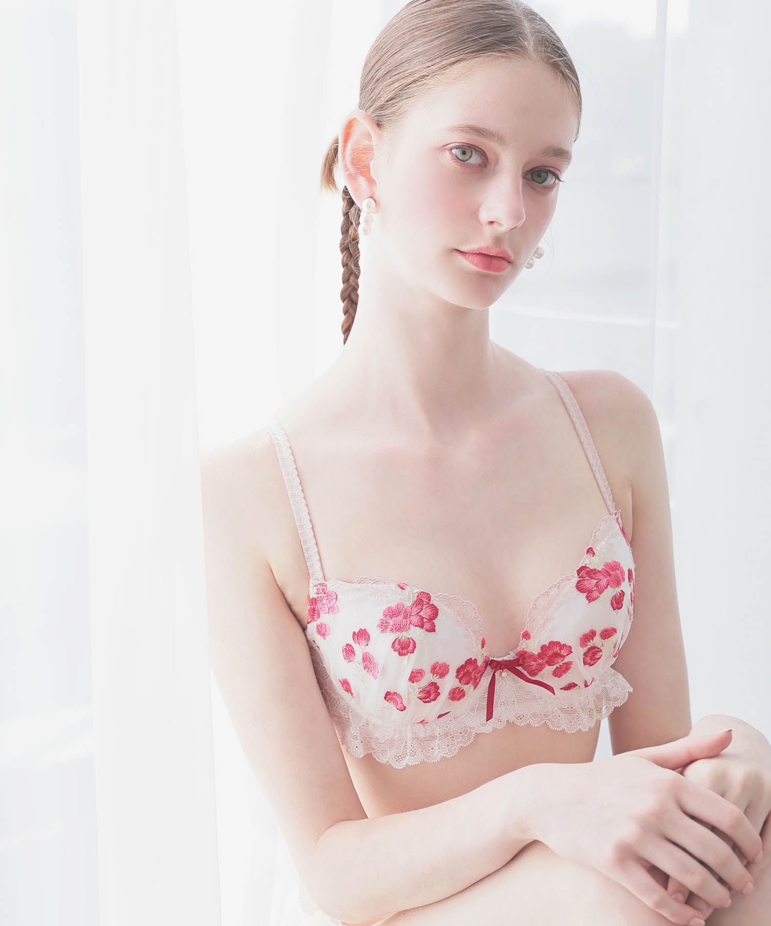 リリアンDcup-Ecup_ランジェリー・下着-ブラジャー-バストアップブラ(Nベーシック)_ピンク_0