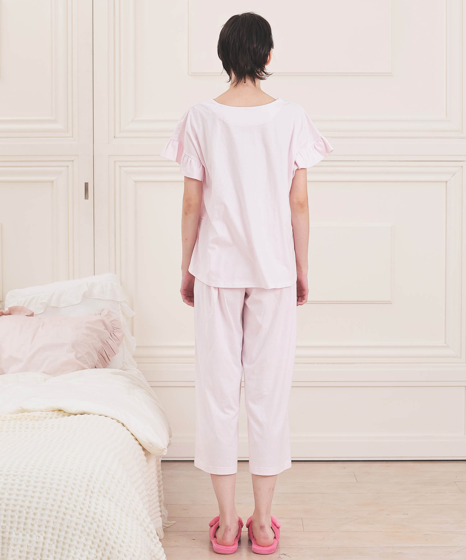 コットン天竺ルーミーセットアップ_パジャマ&ルームウェア-セットアップ_ピンク_9