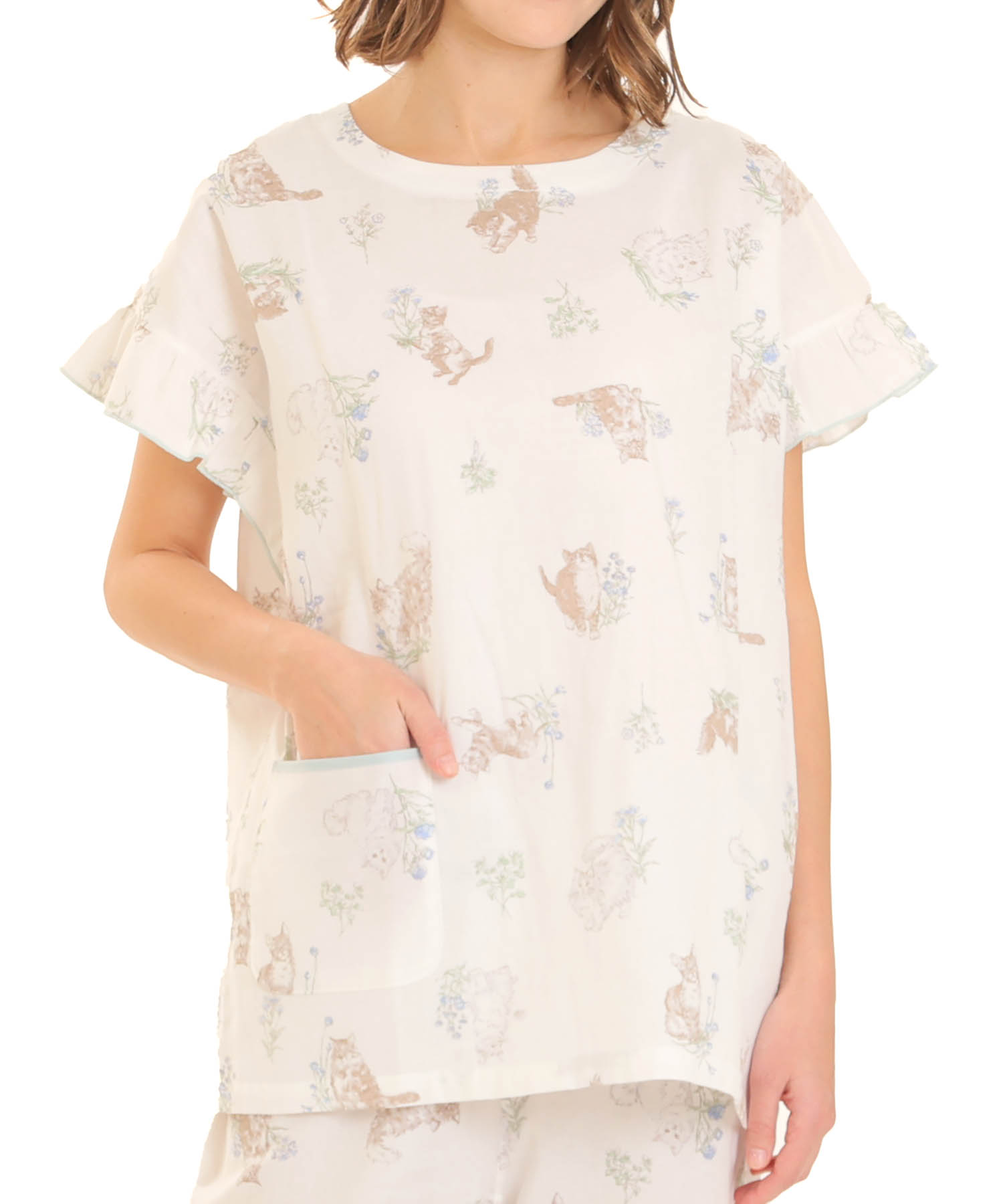 ダブルガーゼキャットパジャマ