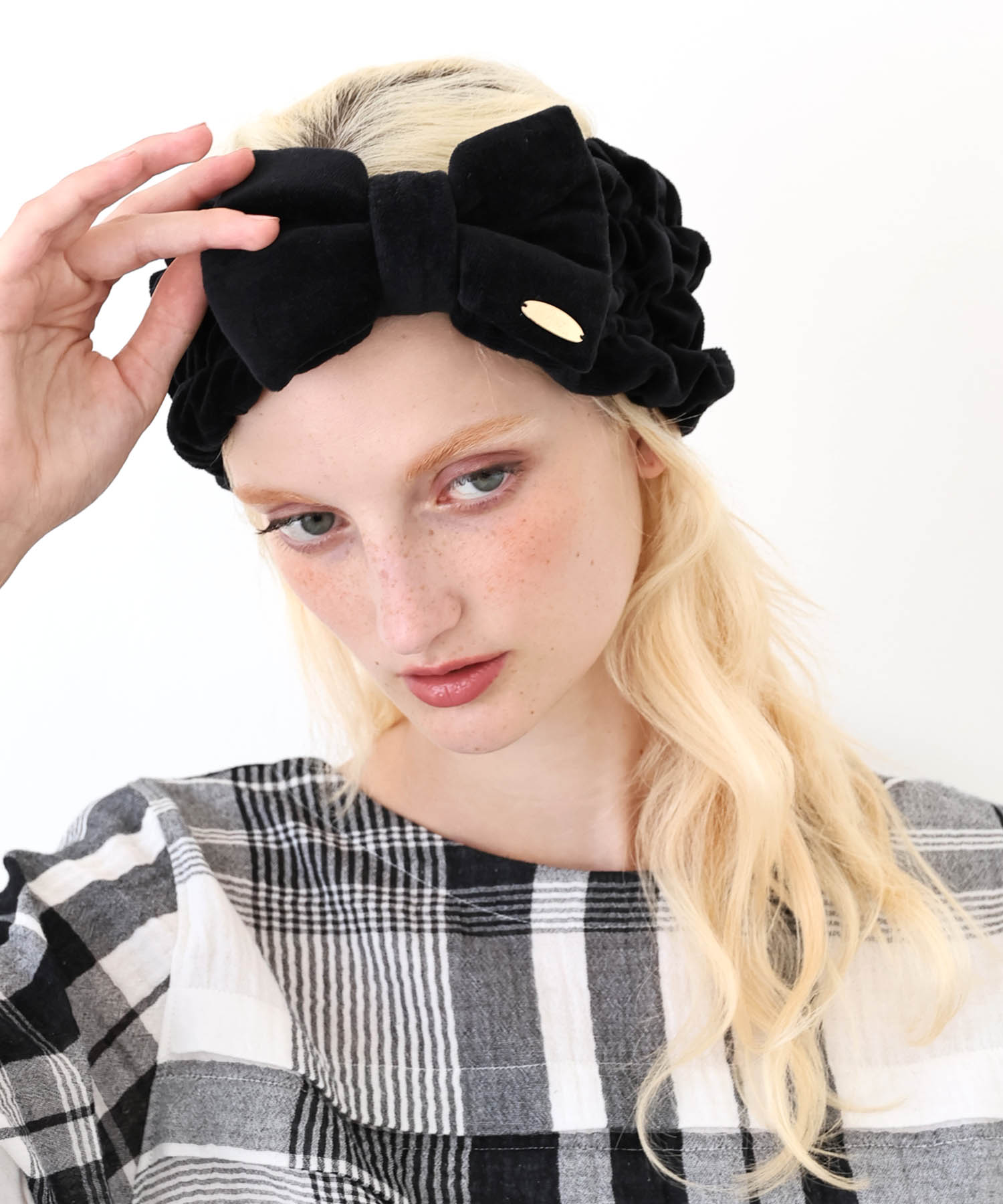 コットンベロアリボンヘアバンド_グッズ-ヘアバンド_ブラック_2